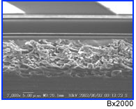 Magnification of Low-k layer & metal circuits