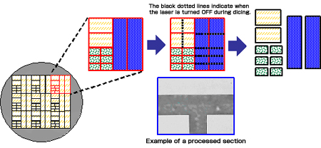 Systematic complex die size wafer cut